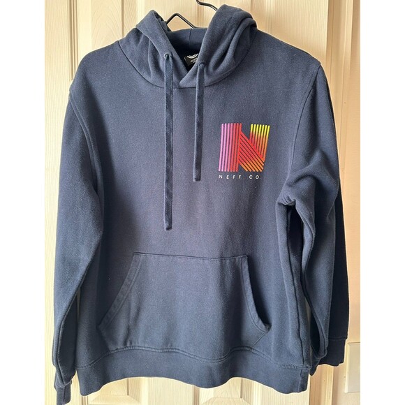 Unisex Navy Blue Neff Co. Hoodie w/ drawstrings & Hit on Front & Back Size Large - Picture 1 of 9